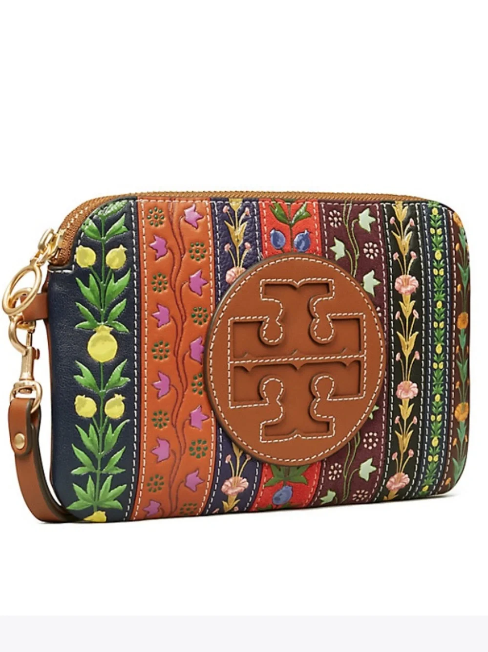 Tory Burch Perry Bombé Ribbon Patchwork Leather wristlet clutch